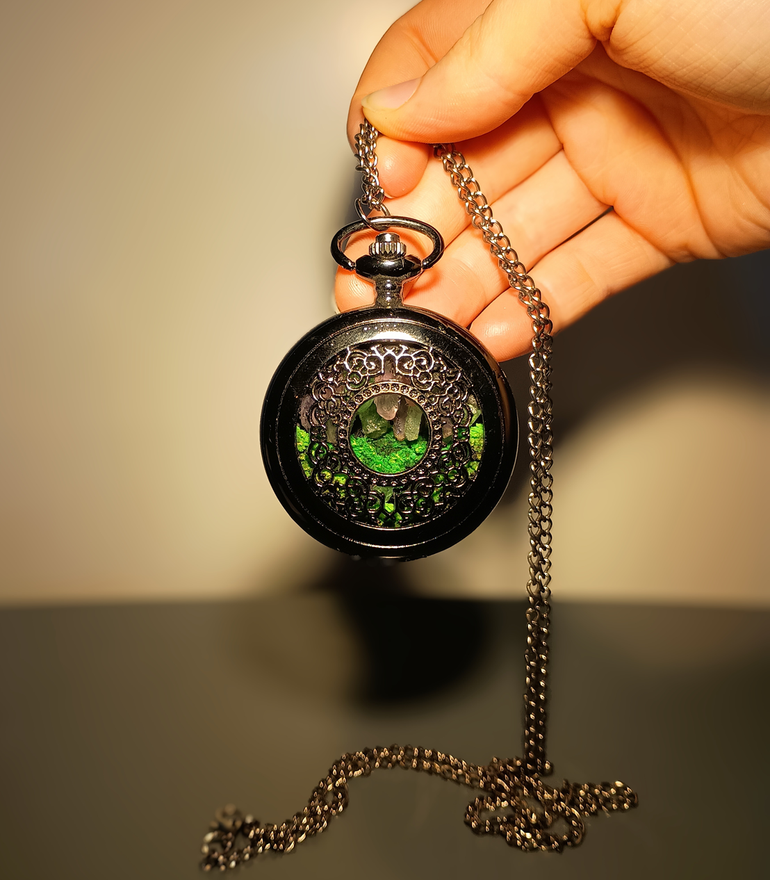 Luminous Crystal Realm - Pocket Watch