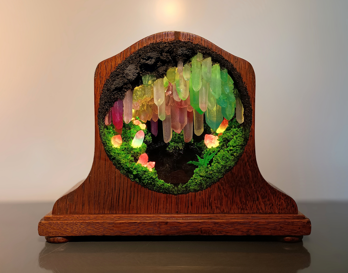 Luminous Crystal Realm - Large Clock