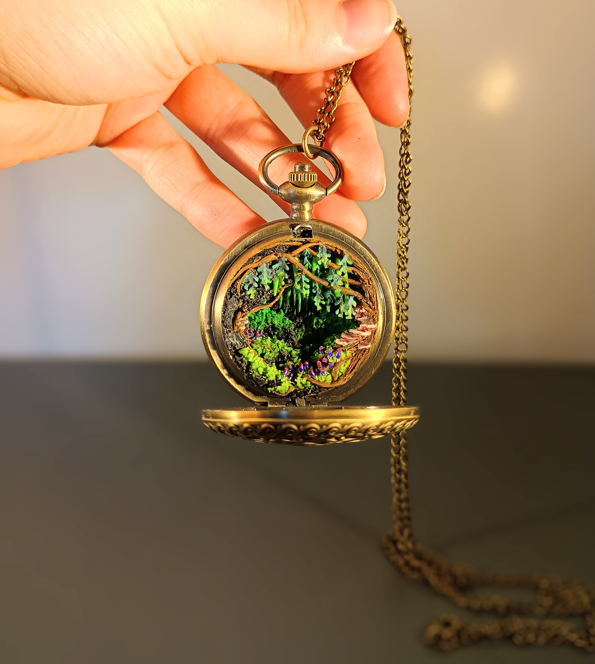 Glowing Mushroom Grove - Pocket Watch
