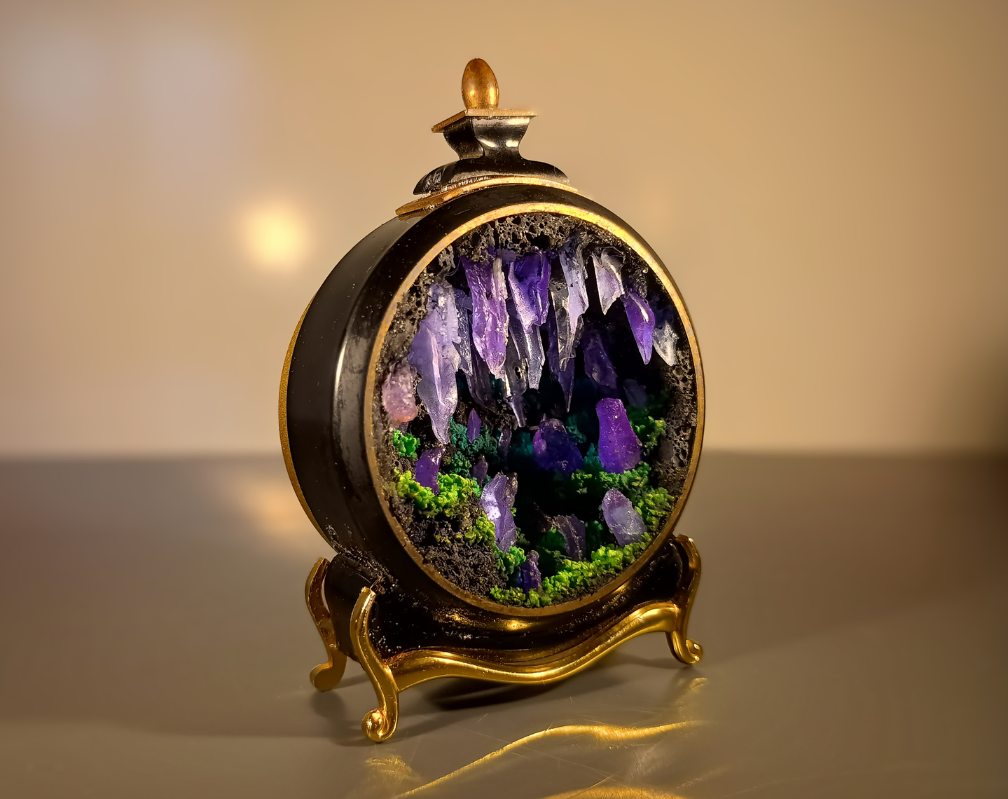 Luminous Crystal Realm - Small Clock