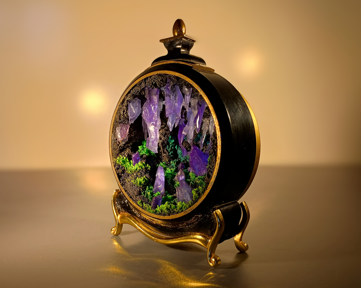 Luminous Crystal Realm - Small Clock