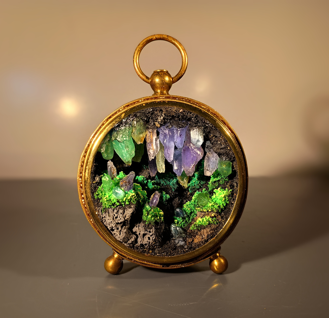 Luminous Crystal Realm - Small Clock