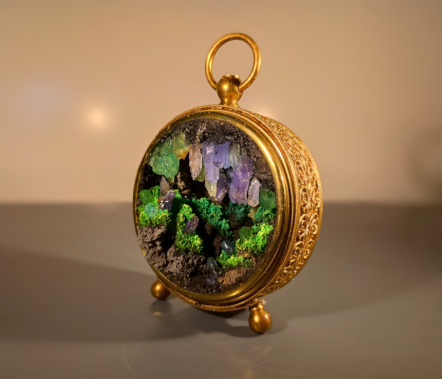 Luminous Crystal Realm - Small Clock